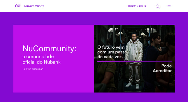 Nubank Discourse forum homepage