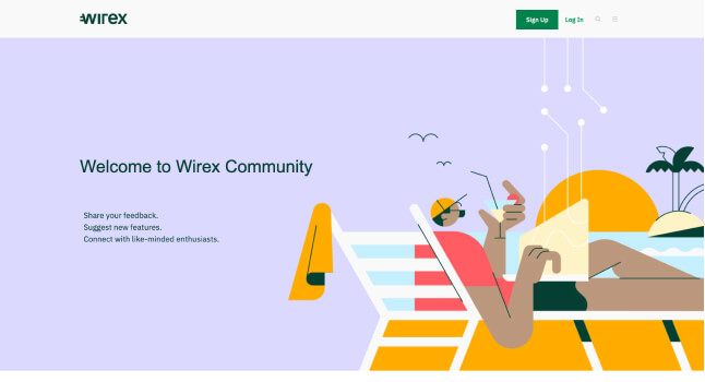 Wirex Discourse forum homepage