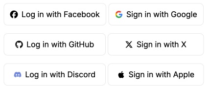 social login buttons