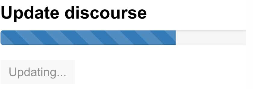 the discourse upgrade button