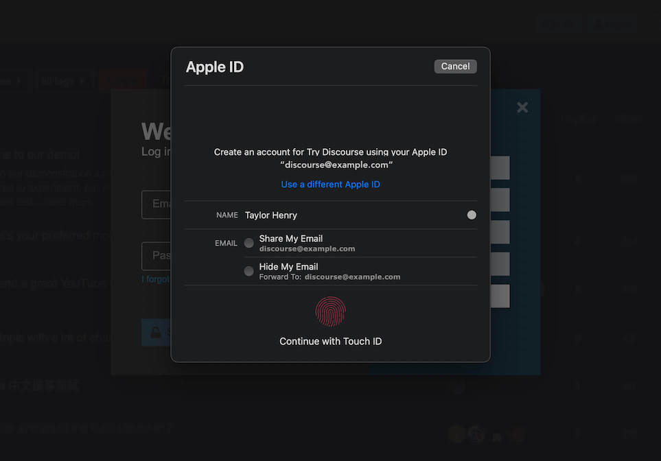 Sign in with Apple