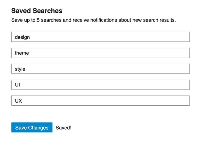 Saved Search